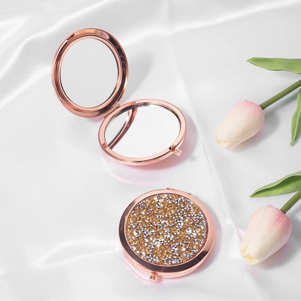 Sparkling Double Sided Compact Mirrors • Pick One - Picture 2 of 12